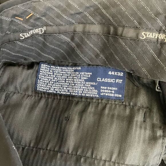 Stafford Performance Men's 42x32 Regular Fit Ankle Dress Pants Comfort Grey - Picture 13 of 14